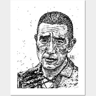 YUKIO MISHIMA ink portrait.1 Posters and Art